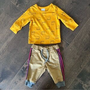 Hannah Andersson/GAP Yellow Crown Top and Jogger Set